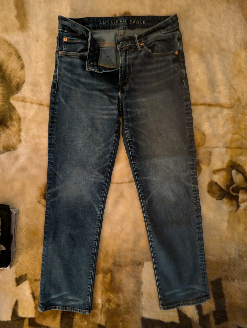 American Eagle Outfitters Men's Dark Wash Original Straight Jeans